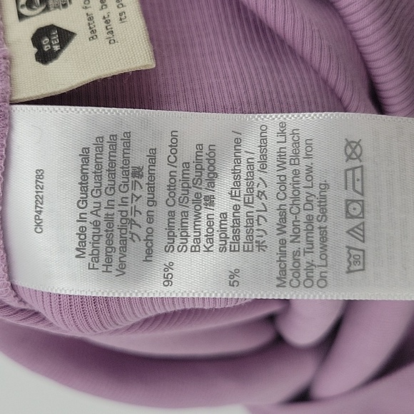 Madewell Supima® Rib '90s Tank in Vibrant Lilac size Small NWT NJ771 - Picture 10 of 13